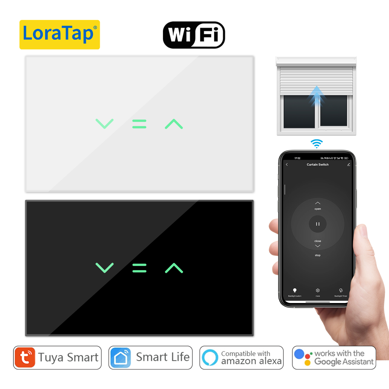 Smart Home Blinds - LoraTap US Curtain Blinds Roller Shutter