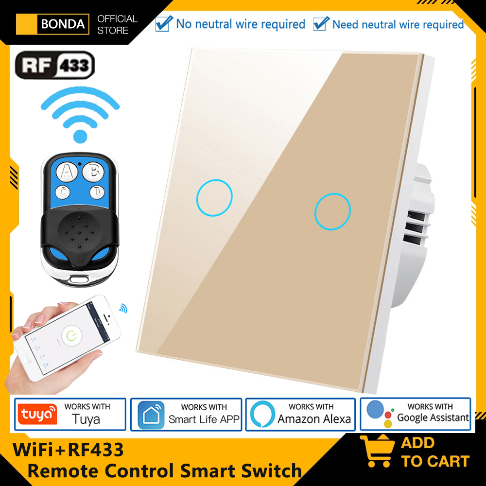 Smart Home Lighting Control - Tuya EU WiFi+RF433 Smart Remote control
