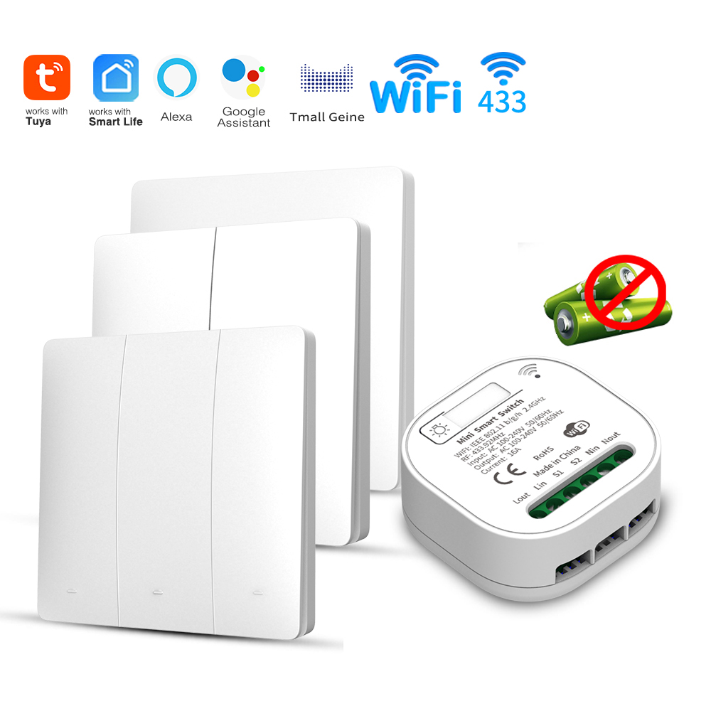 Smart Home Life - Tuya WiFi Smart Self-Powered Light Switch,Kinetic
