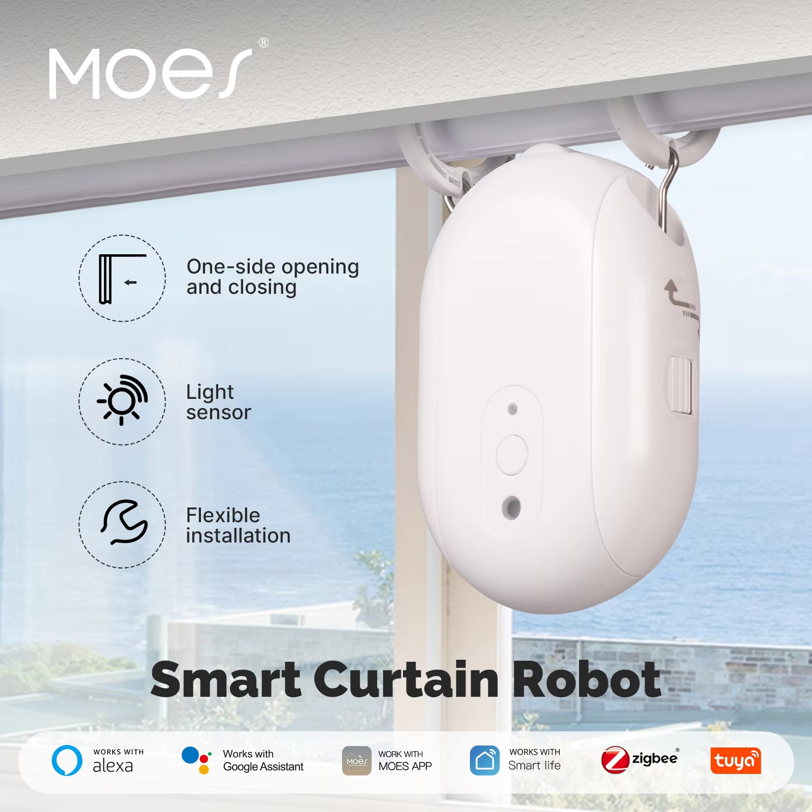 MOES Tuya ZigBee Smart Electri - Smart Curtain Robot review and price
