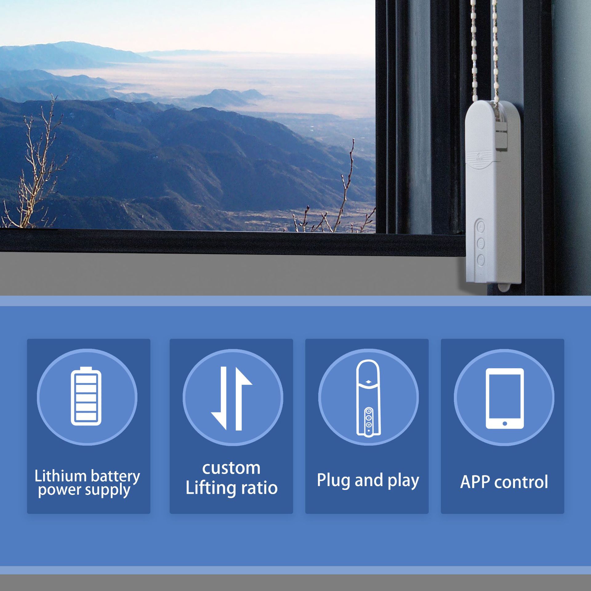 WiFi Electric Blind Roller Mot - Smart Home Blinds review and price