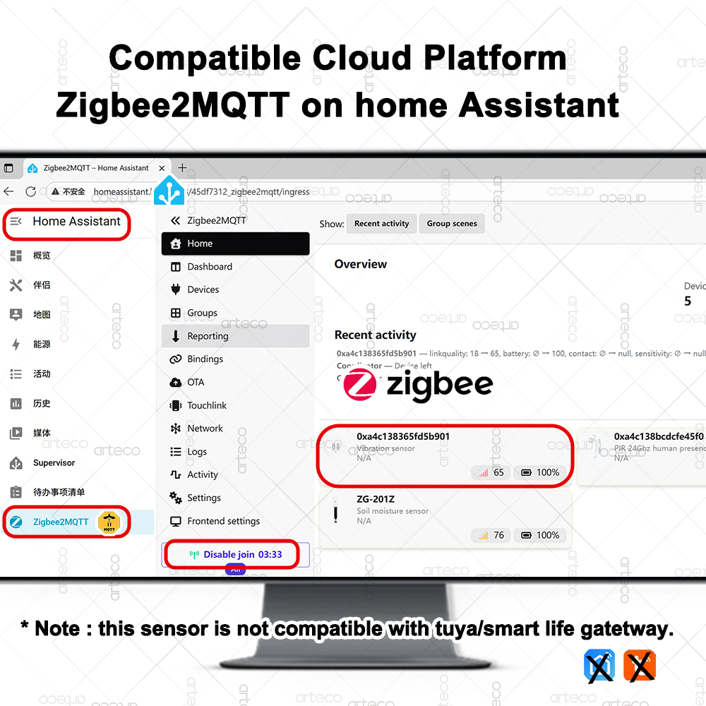 Smart ZigBee 3.0 Vibration Sen - Smart Home Zigbee 3.0 review and price