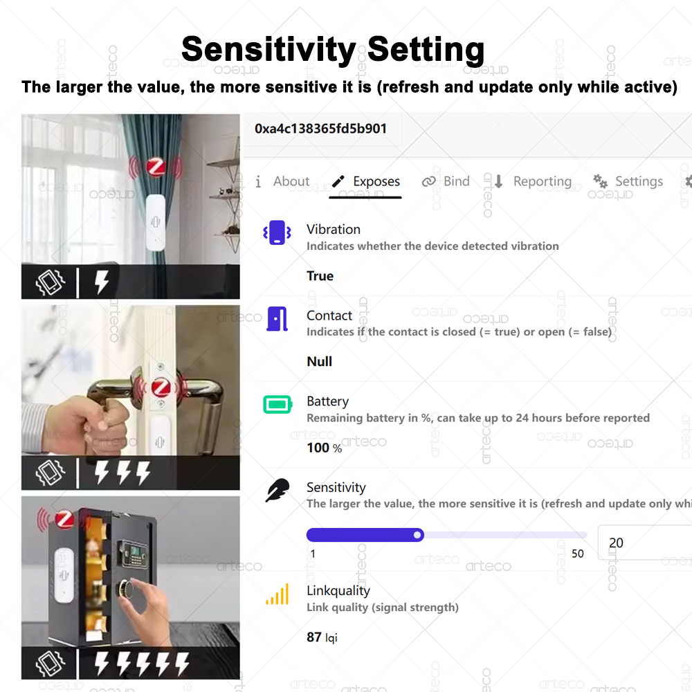 Smart ZigBee 3.0 Vibration Sen - Smart Home Zigbee 3.0 review and price