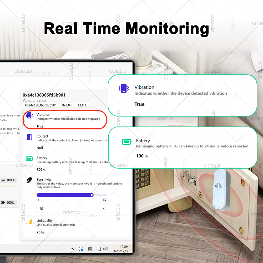Smart ZigBee 3.0 Vibration Sen - Smart Home Zigbee 3.0 review and price