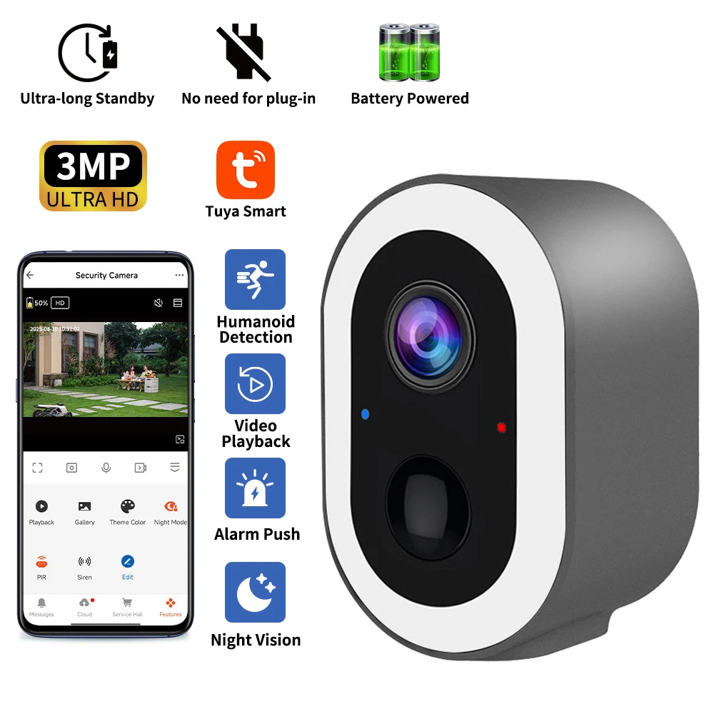 3MP Tuya Smart Life Battery Po - Smart Home Wiser review and price