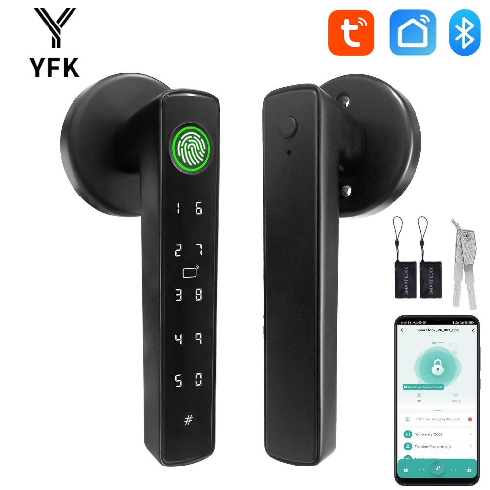 YFK Tuya 5-in-1 Smart Door Han - Smart Home Interior review and price