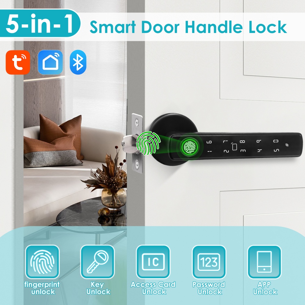 YFK Tuya 5-in-1 Smart Door Han - Smart Home Interior review and price