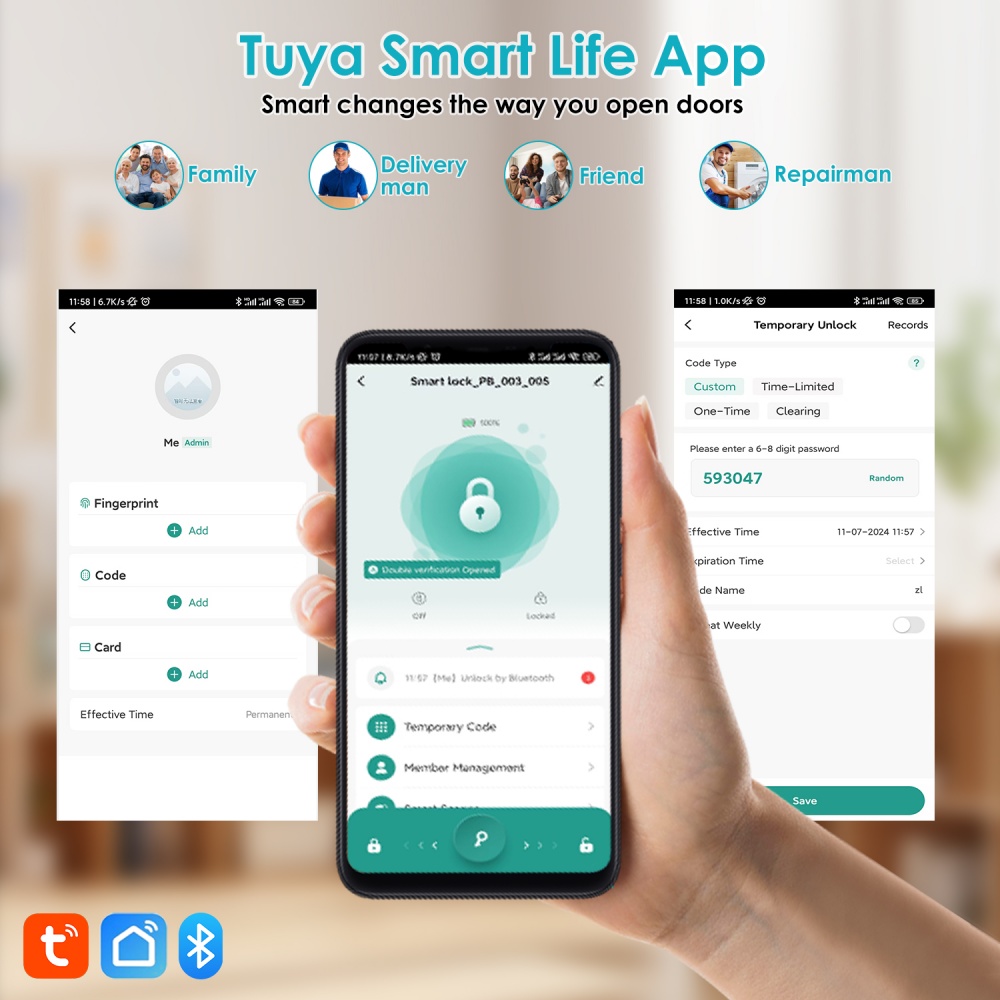 YFK Tuya 5-in-1 Smart Door Han - Smart Home Interior review and price