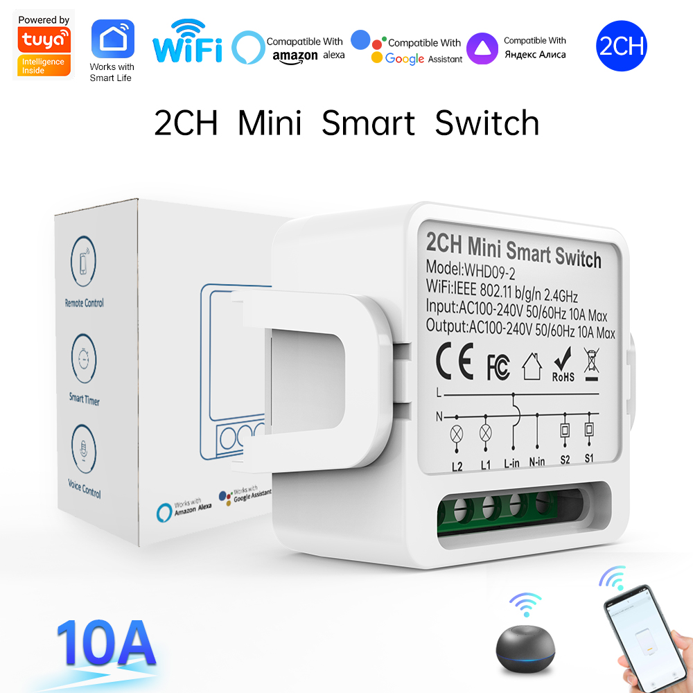 2 Way Tuya Smart Switch 2Gang  - Smart Home Lighting Control review and price