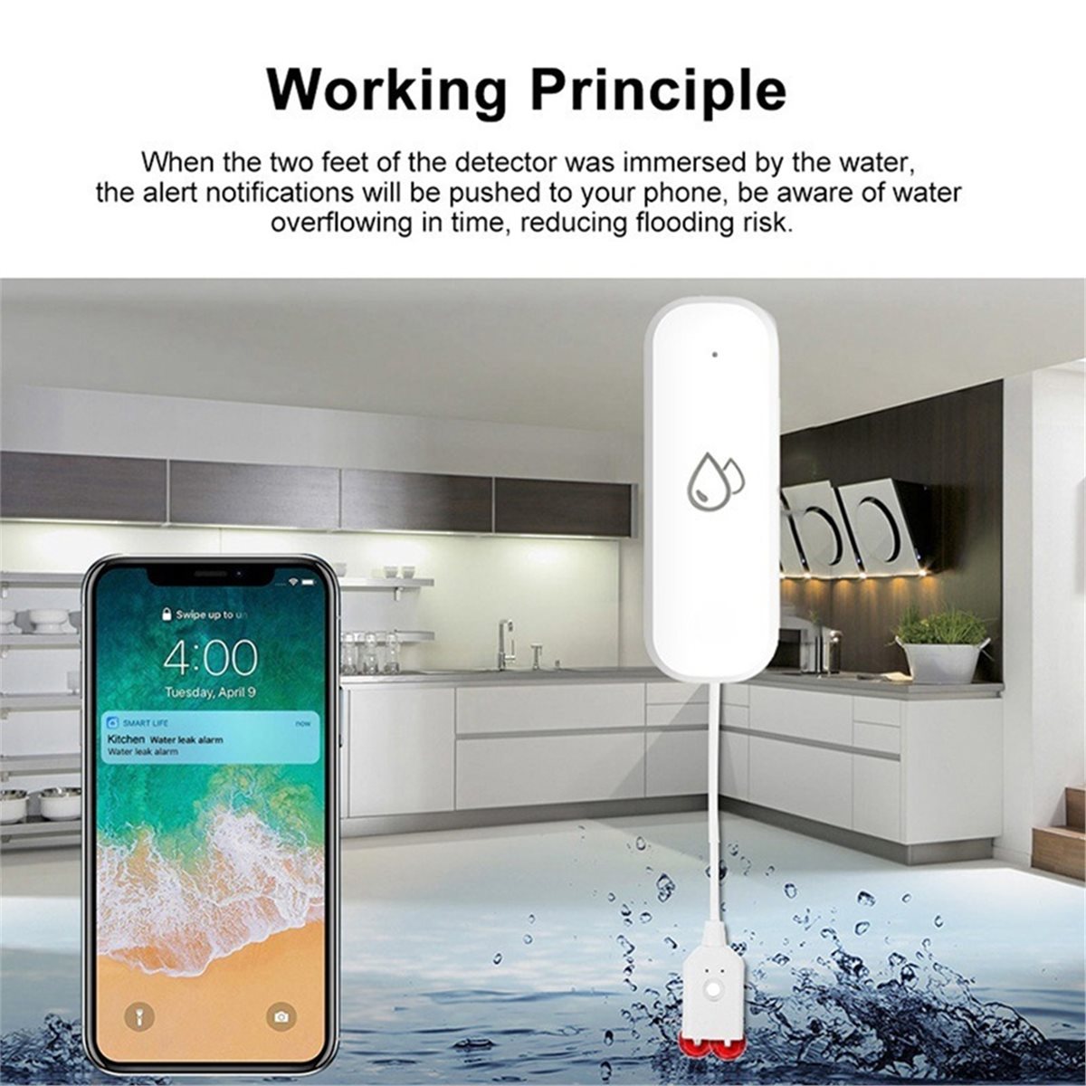 Compatible ZigBee Water Leak S - Smart Home Life review and price